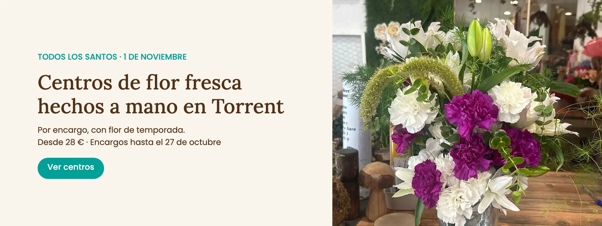 Centros de flor fresca para Todos los Santos – Ecolandy Torrent